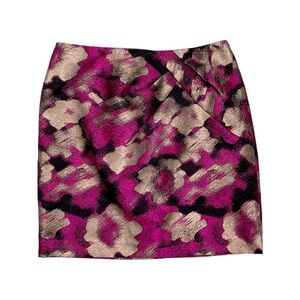 Milly Metallic Floral Jacquard Mini Skirt size 4